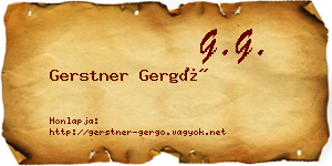Gerstner Gergő névjegykártya